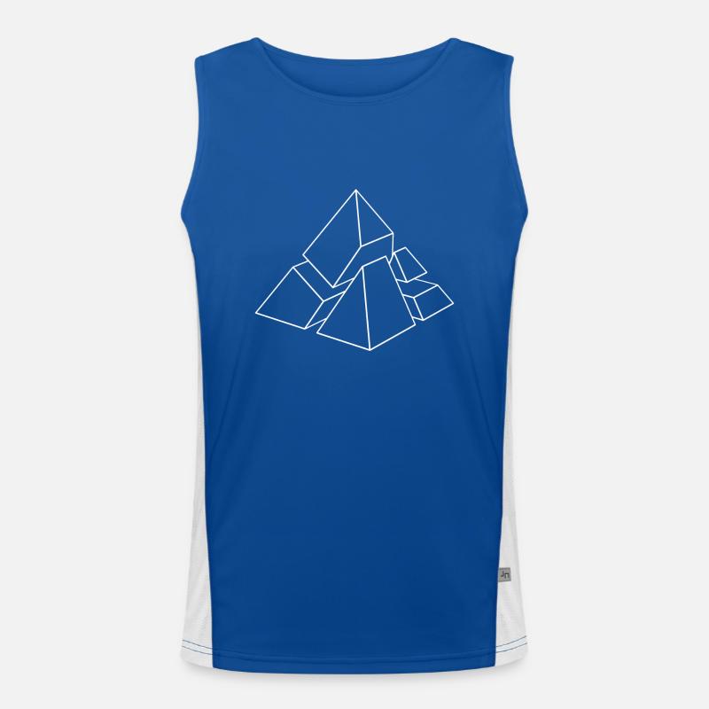 JOSZ DESIGN Pyramid 3 Men's Functional Contrast Tank Top 