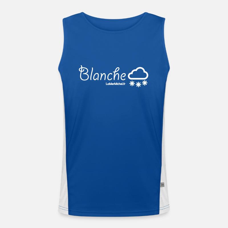 Blanche "NEIGE" Débardeur respirant contrasté Homme 