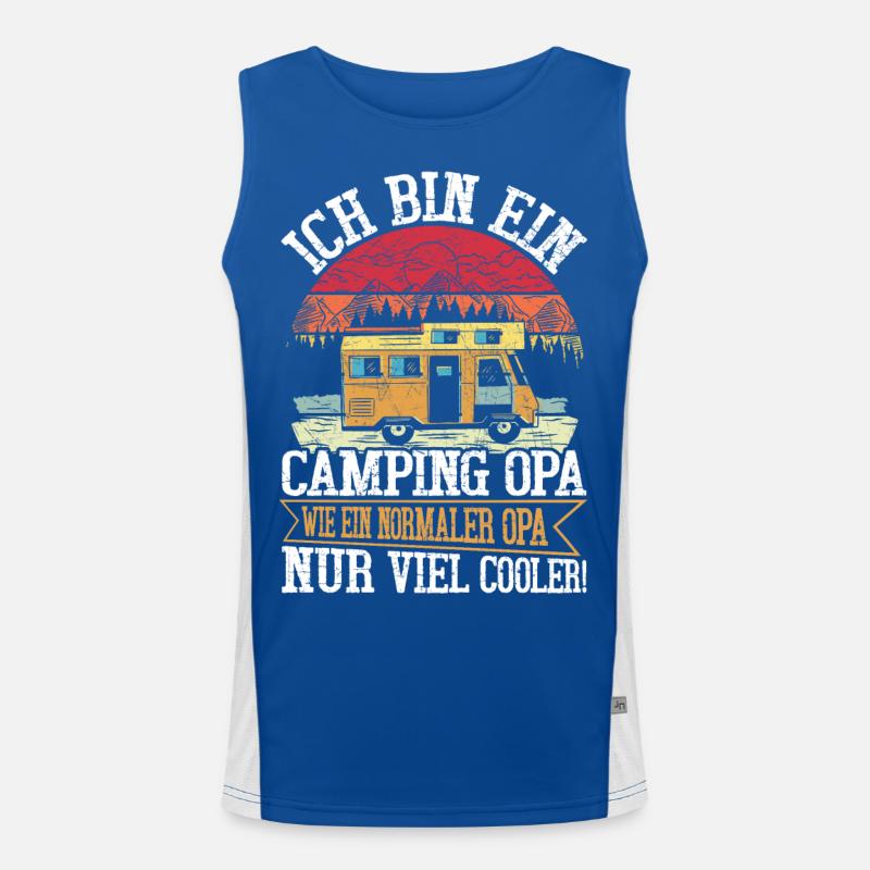 ICH BIN EIN CAMPING OPA, WIE EIN NORMALER OPA ... Funktionelles Kontrast-Tank Top für Männer 