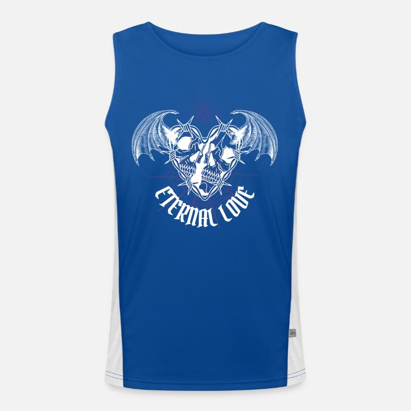 Eternal Love Gothic Skull Men's Functional Contrast Tank Top 