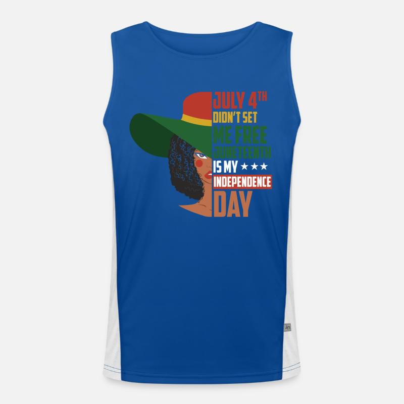 Juneteenth Black History Day Pride Gift Men's Functional Contrast Tank Top 