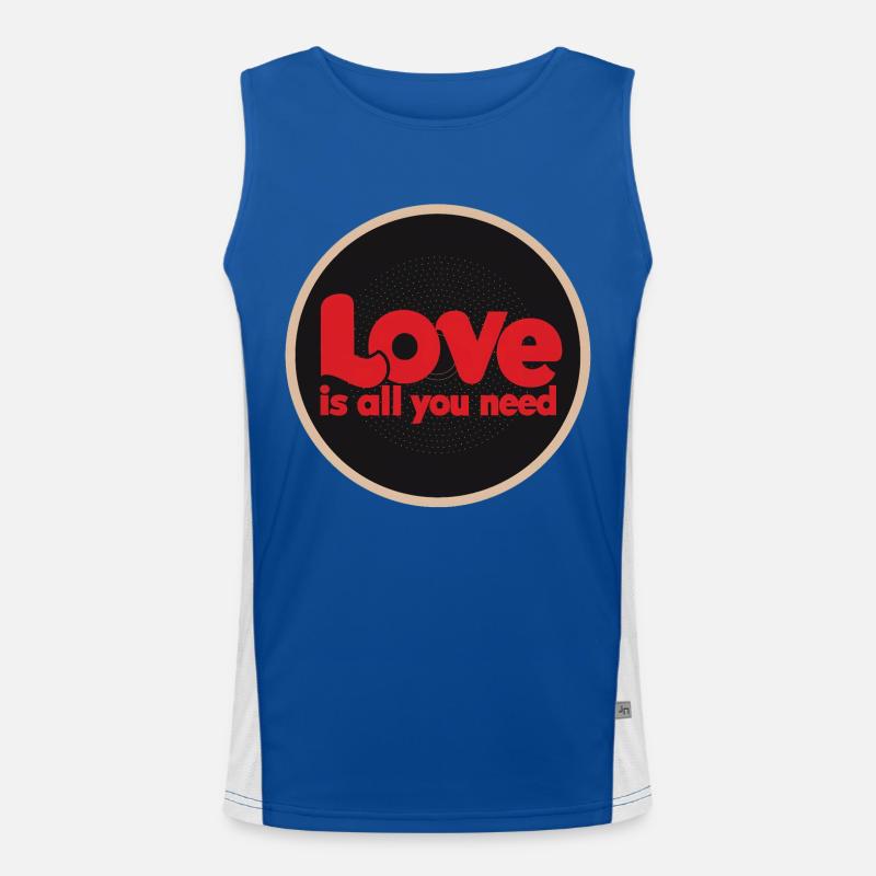 Love (is all you need) Original artwork Men's Functional Contrast Tank Top 