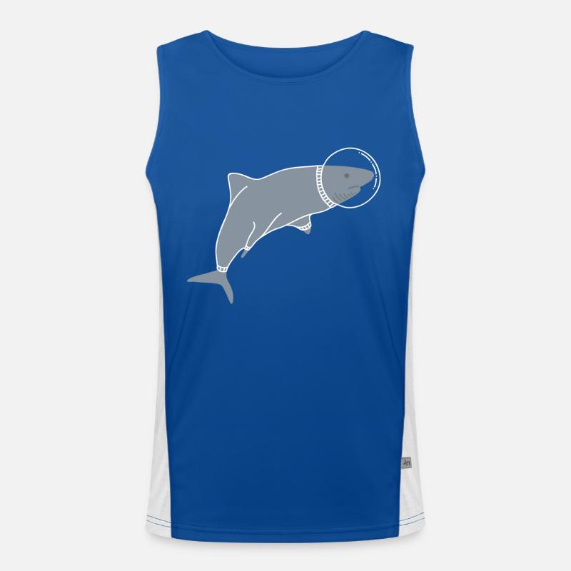 SPACE SHARK Funktionelles Kontrast-Tank Top für Männer 