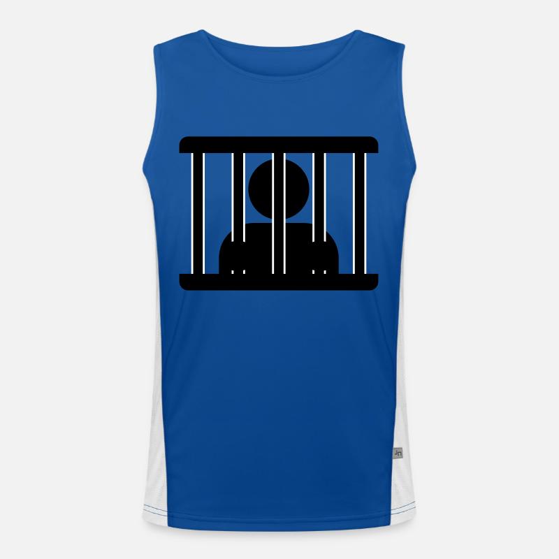 Hinter gittern Funktionelles Kontrast-Tank Top für Männer 
