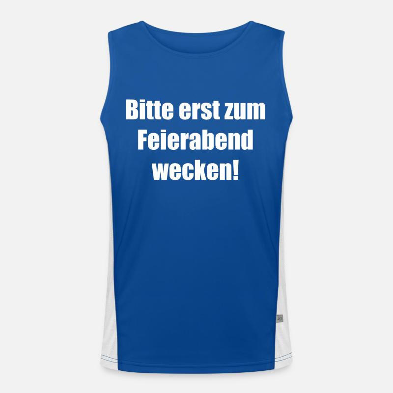 Bitte erst zum Feierabend wecken! Funktionelles Kontrast-Tank Top für Männer 