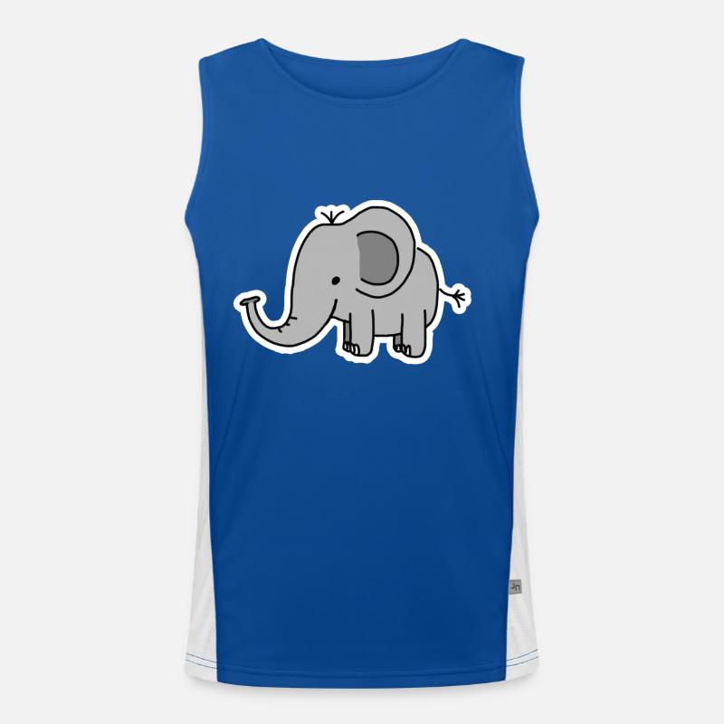 Elefant Funktionelles Kontrast-Tank Top für Männer 