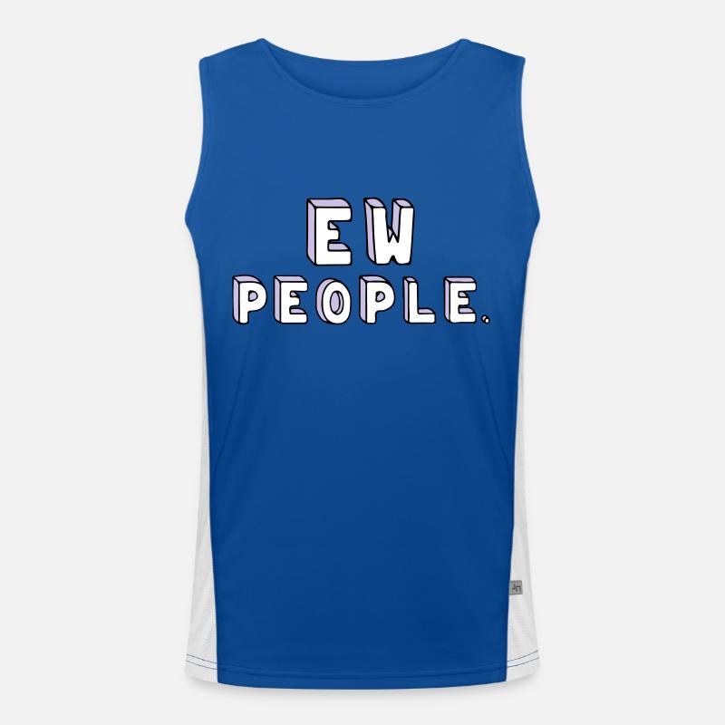 Menschen sind doof. Funktionelles Kontrast-Tank Top für Männer 