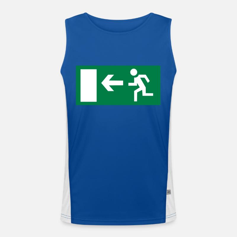 emergency exit Men's Functional Contrast Tank Top 