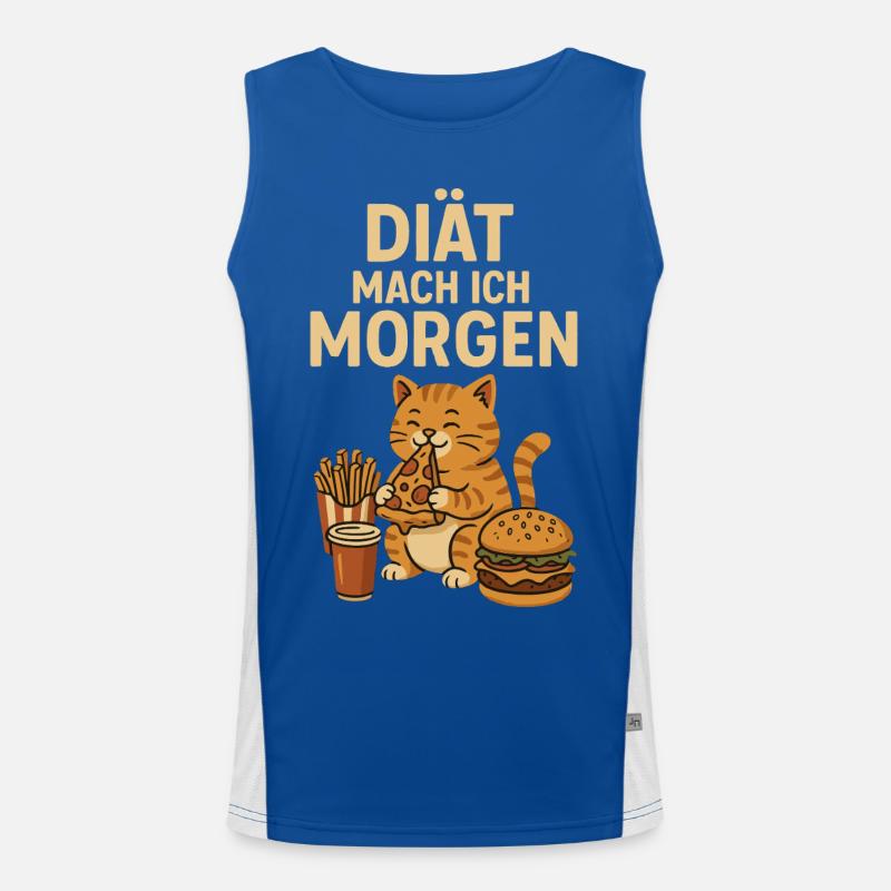 I'm going on a diet tomorrow Men's Functional Contrast Tank Top 