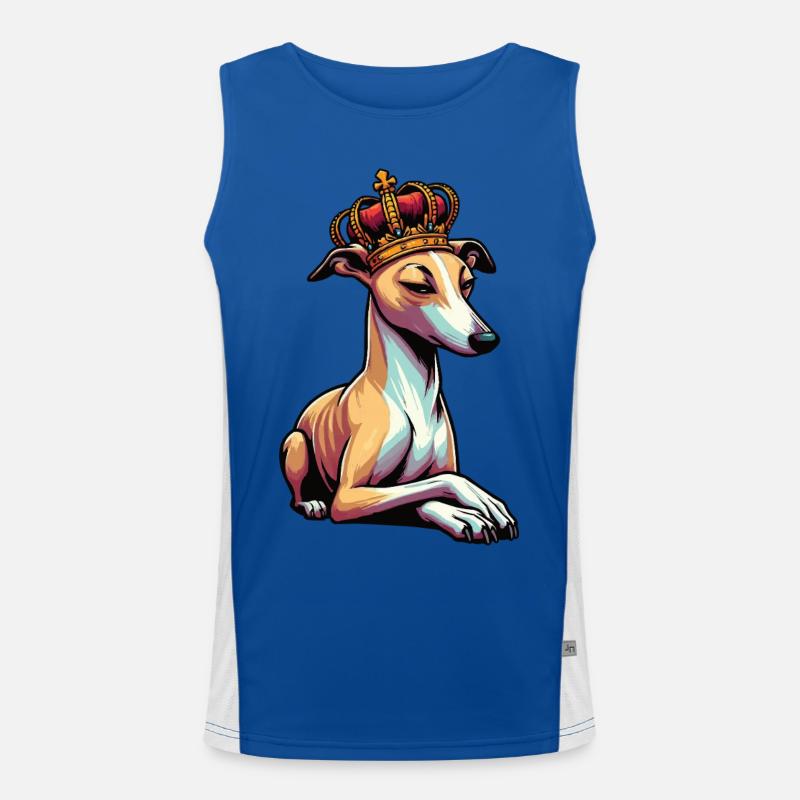 Whippet Greyhound Whippets Propriétaire de lévrier Débardeur respirant contrasté Homme 