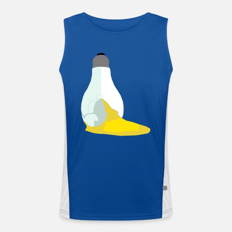 Light Bulb Egg Broken Surrealism Art Men's Functional Contrast Tank Top 