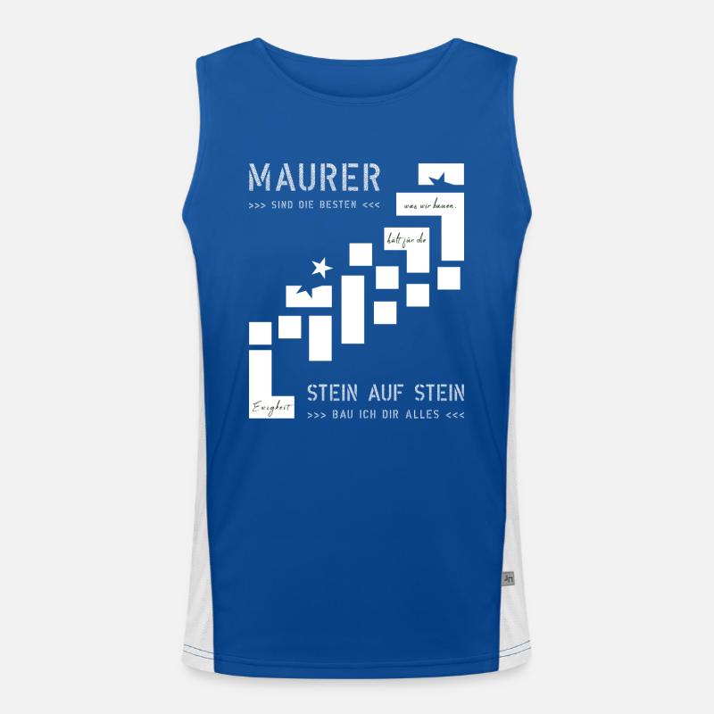 Mauer Hochbau Hausbauer Funktionelles Kontrast-Tank Top für Männer 