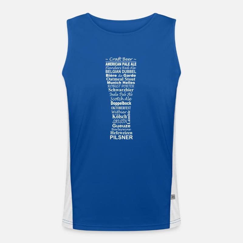 Beer, craft beer Men's Functional Contrast Tank Top 