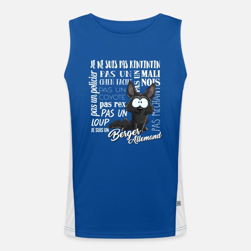 I am German Shepherd - black - whiteFR Men's Functional Contrast Tank Top 