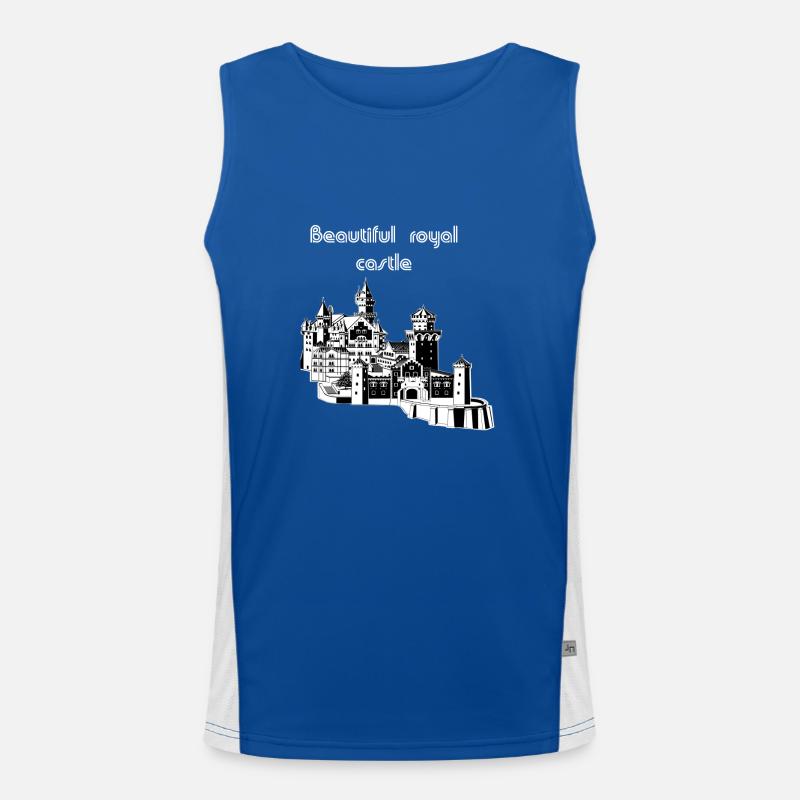 Schloss Neuschwanstein Funktionelles Kontrast-Tank Top für Männer 