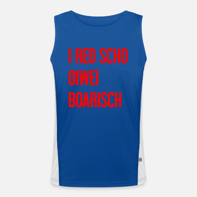 I red scho oiwei boarisch Débardeur respirant contrasté Homme 