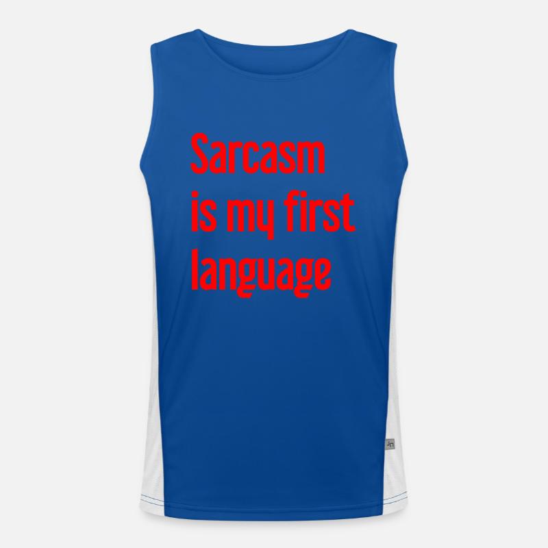 Sarkasmus-Profi Funktionelles Kontrast-Tank Top für Männer 