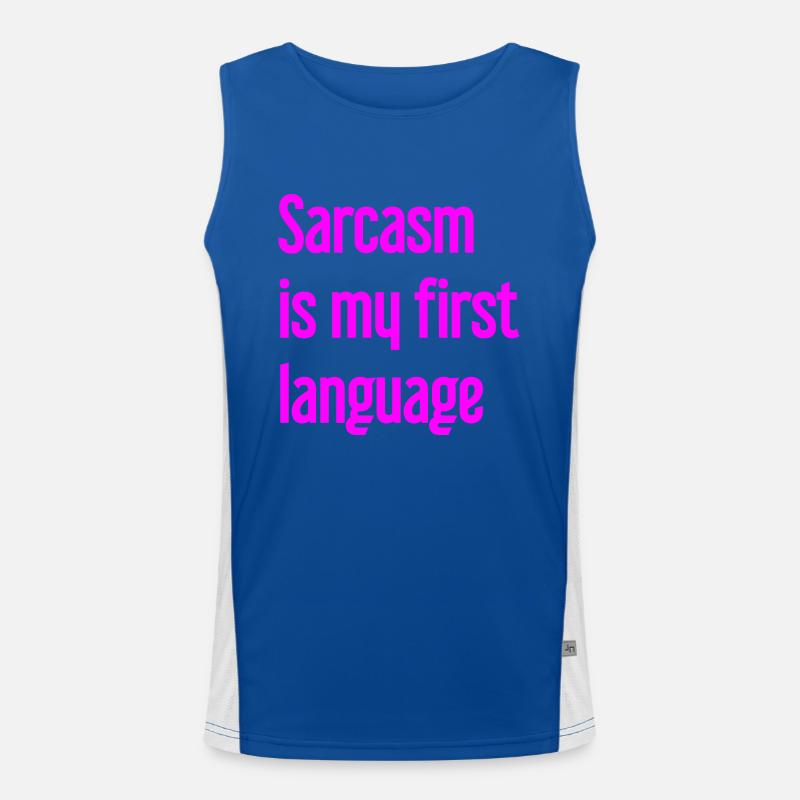 Sarkasmus-Profi Funktionelles Kontrast-Tank Top für Männer 