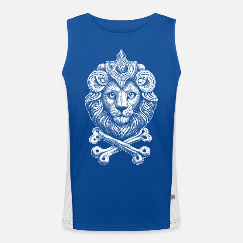 Cool lion skull shirt for little adventurers Men's Functional Contrast Tank Top 