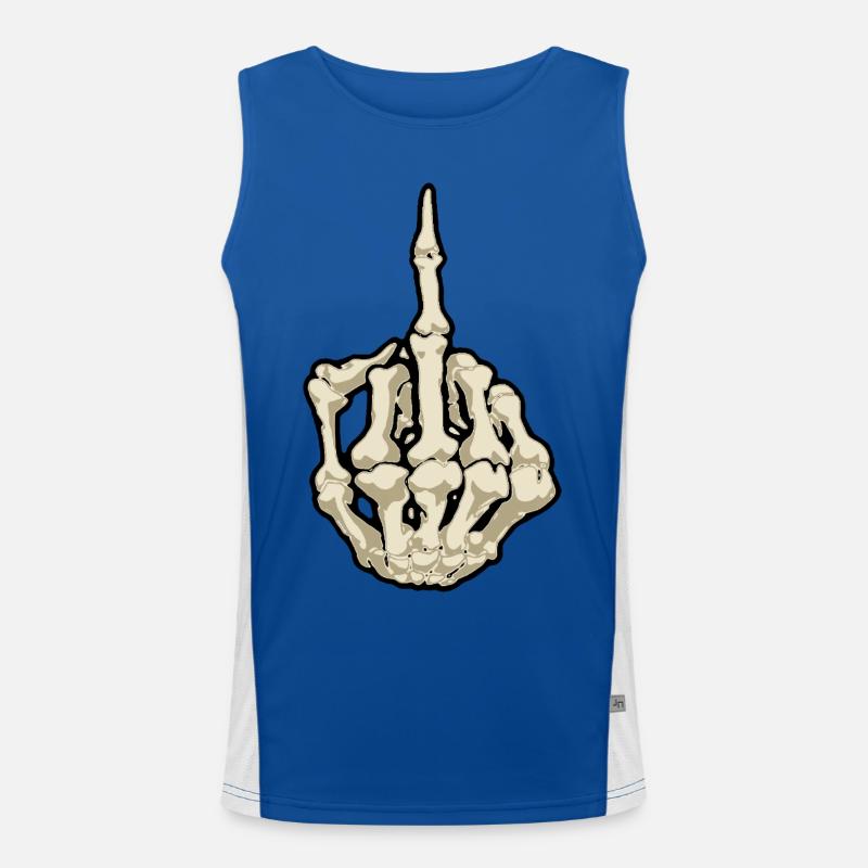 Mittelfinger Funktionelles Kontrast-Tank Top für Männer 