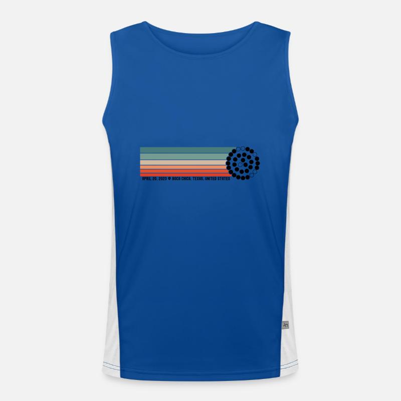 Moon, Mars, and Space Exploration - SpaceShip Men's Functional Contrast Tank Top 