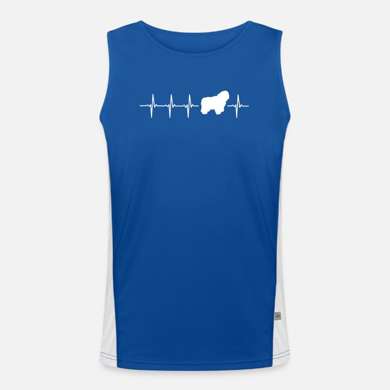 Funny Bergamasco Gift Idea - Men's Functional Contrast Tank Top - royal/white