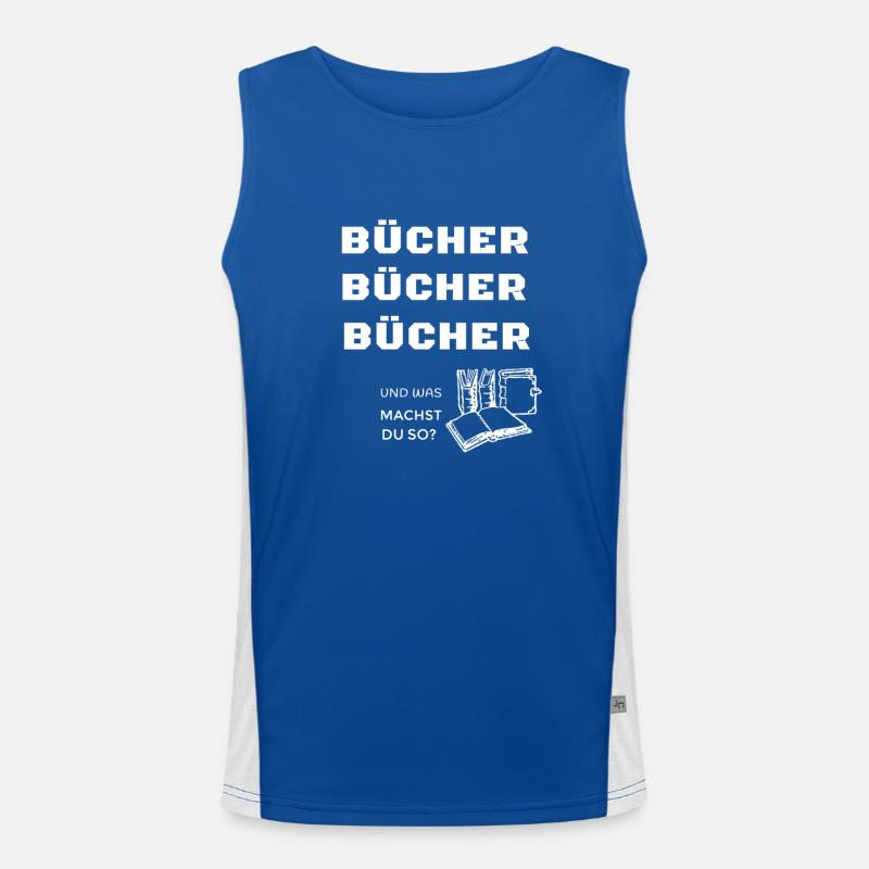 BÜCHER ,BÜCHER, Funktionelles Kontrast-Tank Top für Männer 