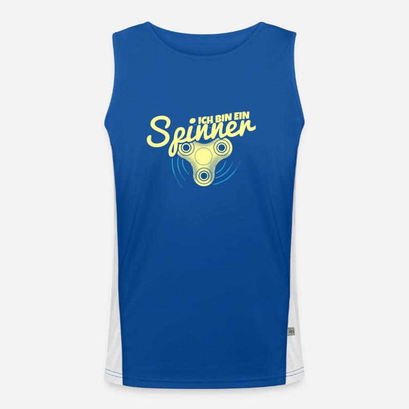 Ich bin ein (Fidget) Spinner Funktionelles Kontrast-Tank Top für Männer 