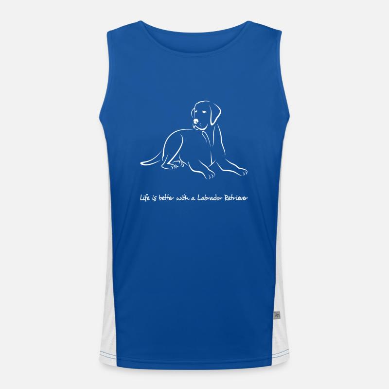 Life is better with a Labrador Retriever Men's Functional Contrast Tank Top 
