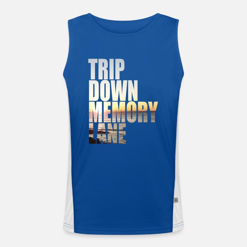 Trip Down Memory Lane Funktionelles Kontrast-Tank Top für Männer 