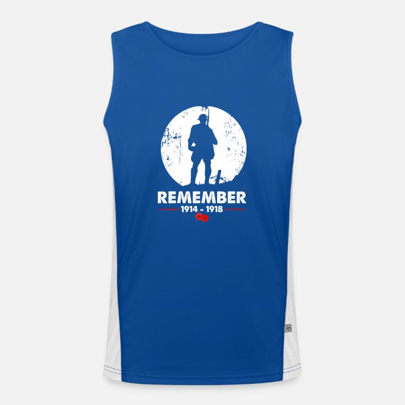 Remember World War 1 Men's Functional Contrast Tank Top 