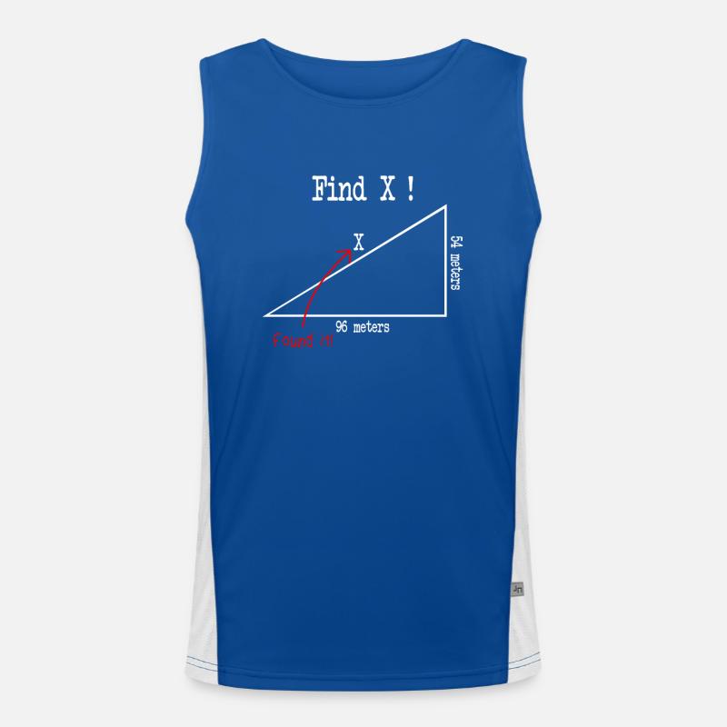 Math Math Meme Find X Found It Pythagore Débardeur respirant contrasté Homme 