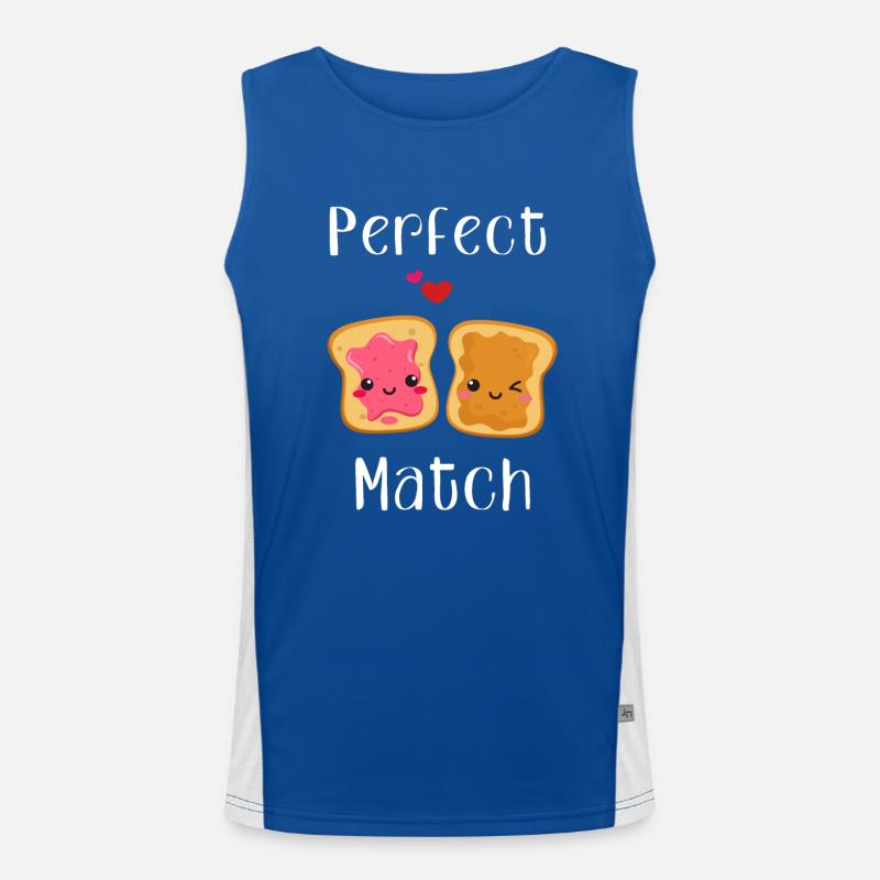 Match Perfect Match amour parfait couple relation Débardeur respirant contrasté Homme 