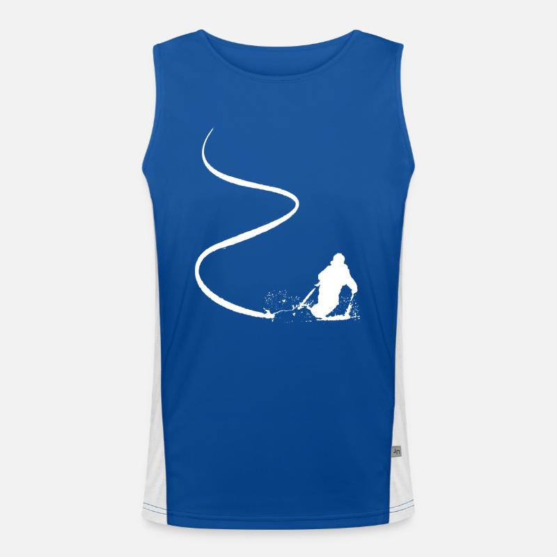 Skispuren Funktionelles Kontrast-Tank Top für Männer 