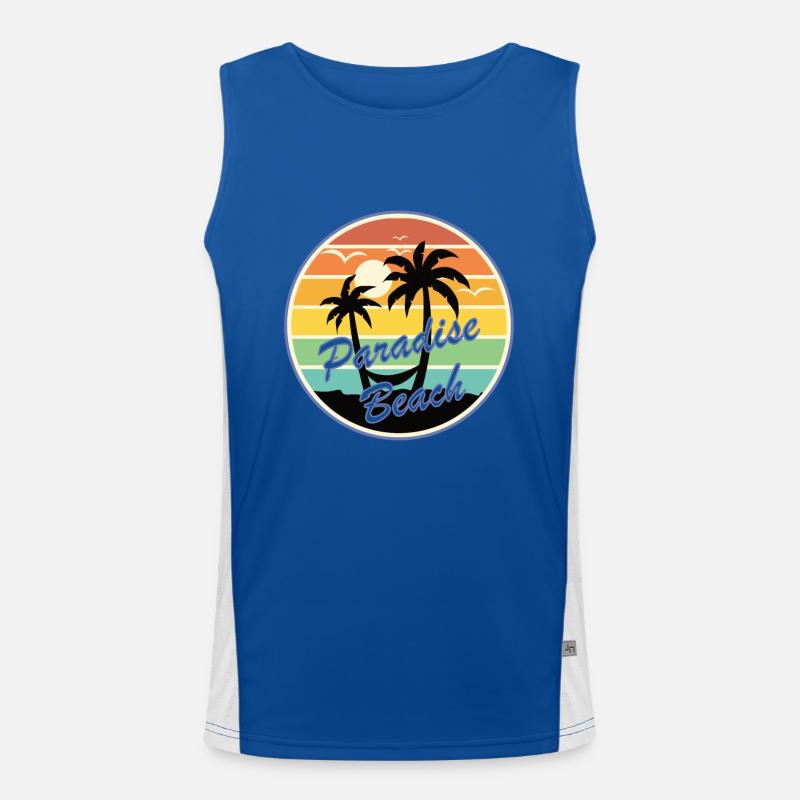 Paradise Beach Funktionelles Kontrast-Tank Top für Männer 