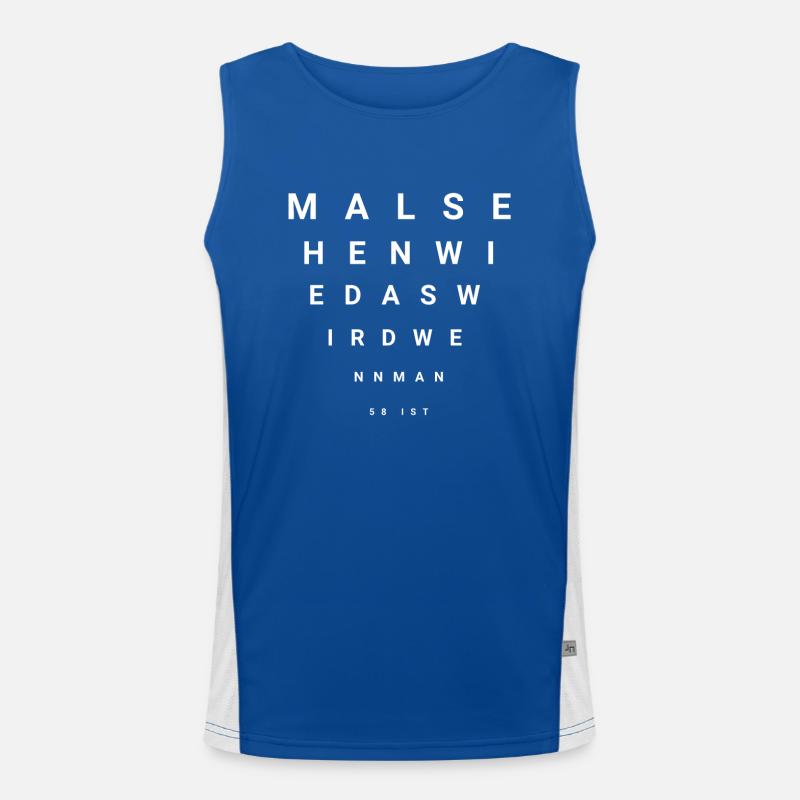 58. Geburtstag 58 Jahre Geschenk Sehtest Funktionelles Kontrast-Tank Top für Männer 
