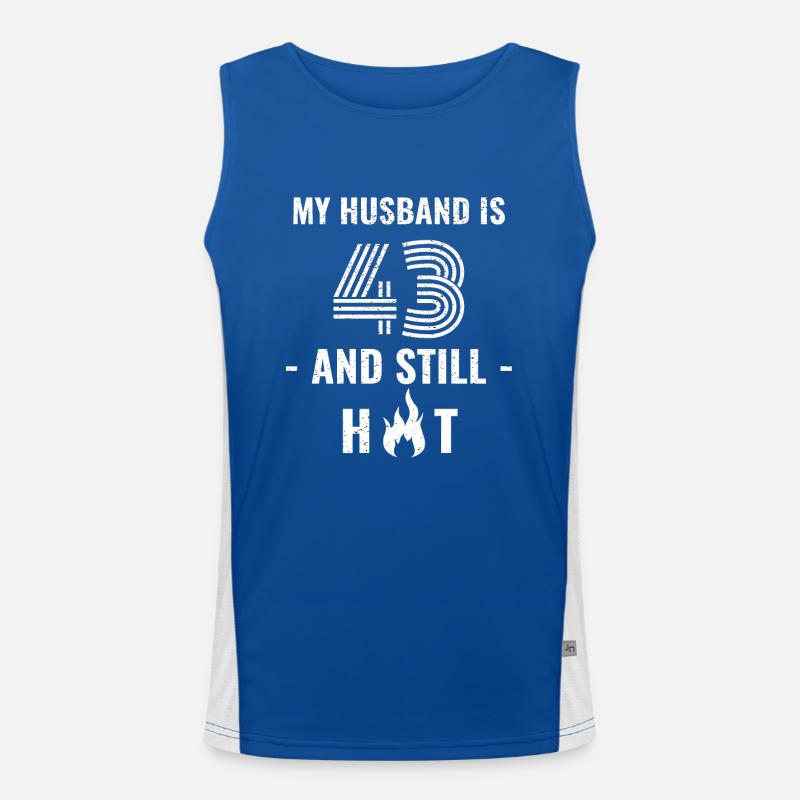 43 years birthday husband Men's Functional Contrast Tank Top 