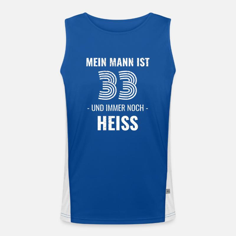 33 Jahre Geburtstag Ehemann Geschenk Funktionelles Kontrast-Tank Top für Männer 
