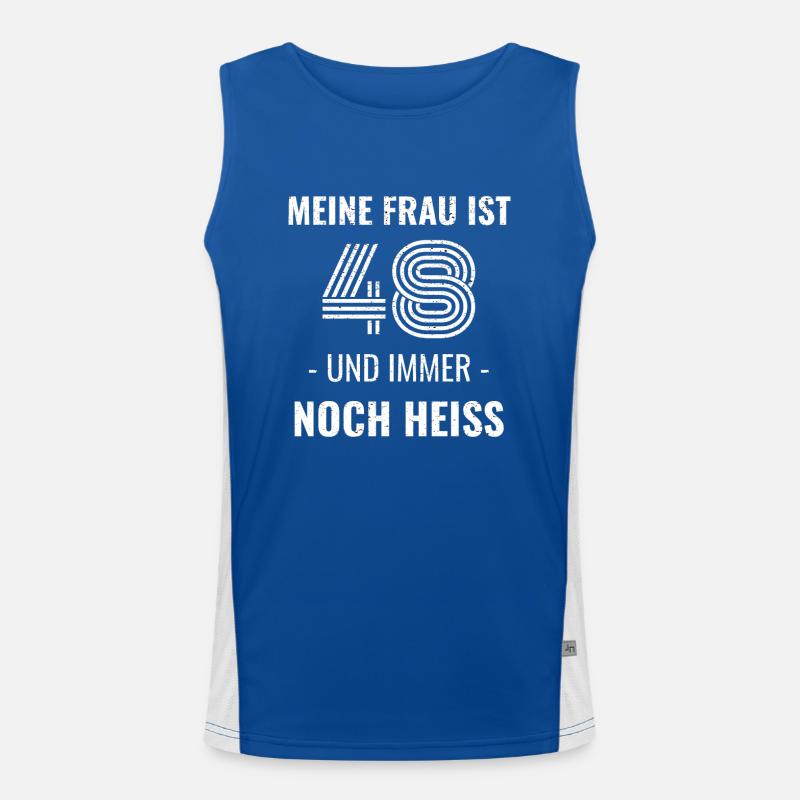 48 Jahre Geburtstag Ehefrau Geschenk Funktionelles Kontrast-Tank Top für Männer 