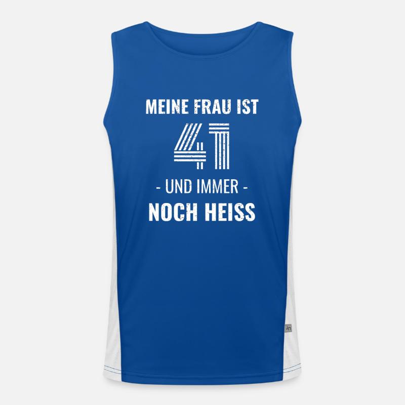 41 Jahre Geburtstag Ehefrau Geschenk Funktionelles Kontrast-Tank Top für Männer 