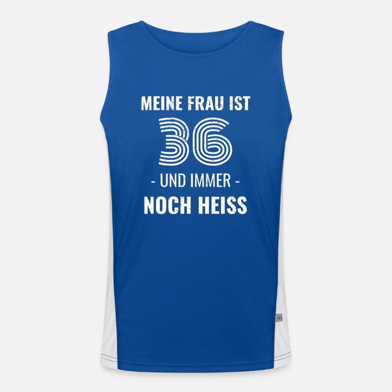 36 Jahre Geburtstag Ehefrau Geschenk Funktionelles Kontrast-Tank Top für Männer 
