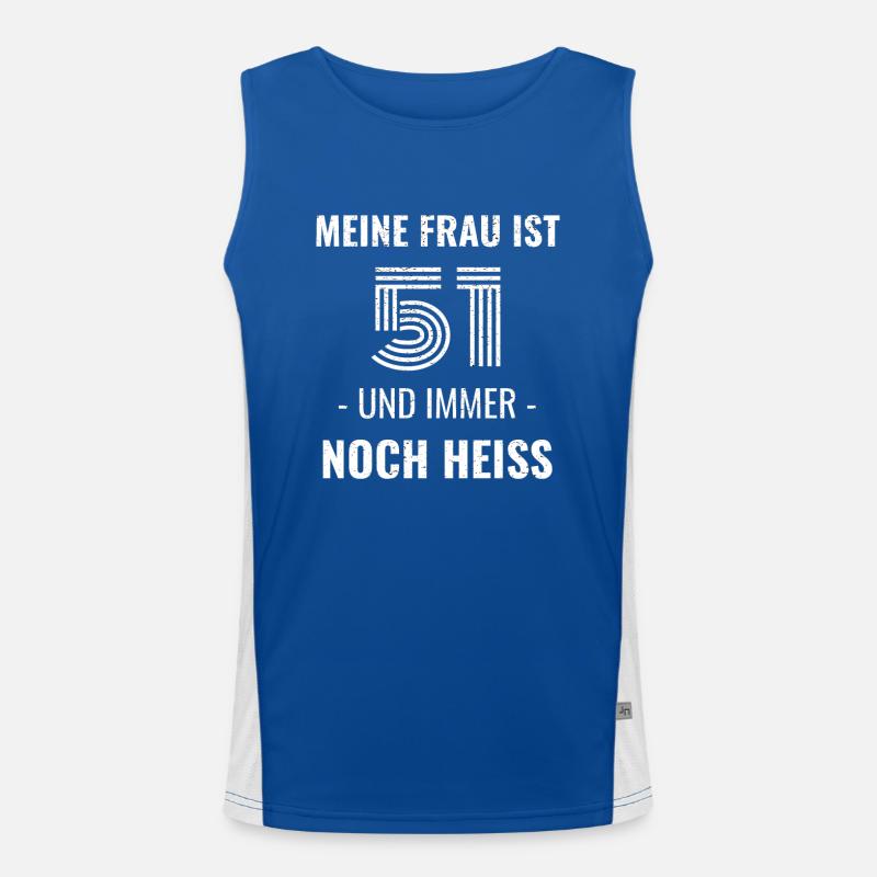 51 Jahre Geburtstag Ehefrau Geschenk Funktionelles Kontrast-Tank Top für Männer 