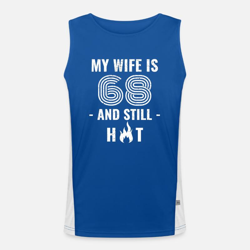 68 Jahre Geburtstag Ehefrau Geschenk Funktionelles Kontrast-Tank Top für Männer 
