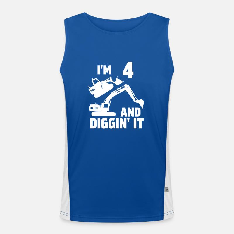 I'm 4 und Diggin' It Funktionelles Kontrast-Tank Top für Männer 