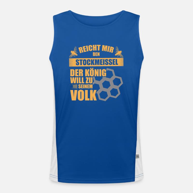 Imker Bienen Funktionelles Kontrast-Tank Top für Männer 