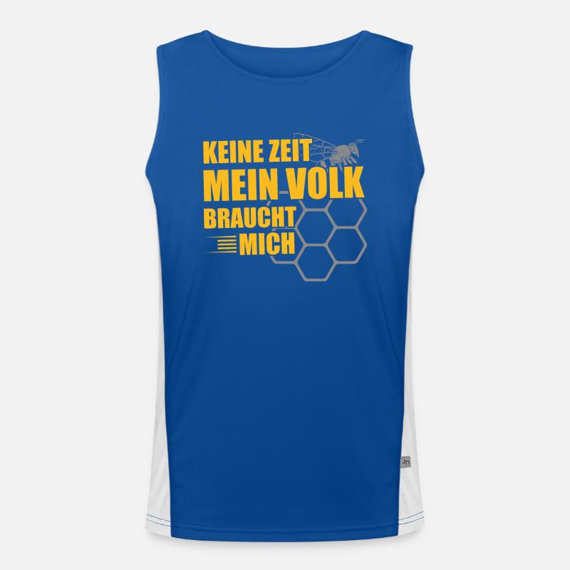 Imker Bienen Funktionelles Kontrast-Tank Top für Männer 