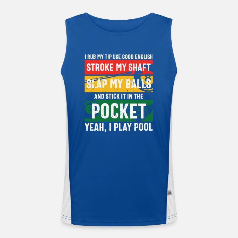 Billard Pool Billard Billardkugel Billardkö 8Ball Funktionelles Kontrast-Tank Top für Männer 