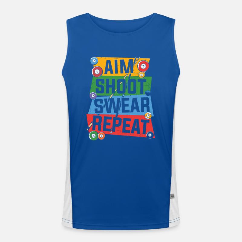 Billard Pool Billard Billardkugel Billardkö 8Ball Funktionelles Kontrast-Tank Top für Männer 