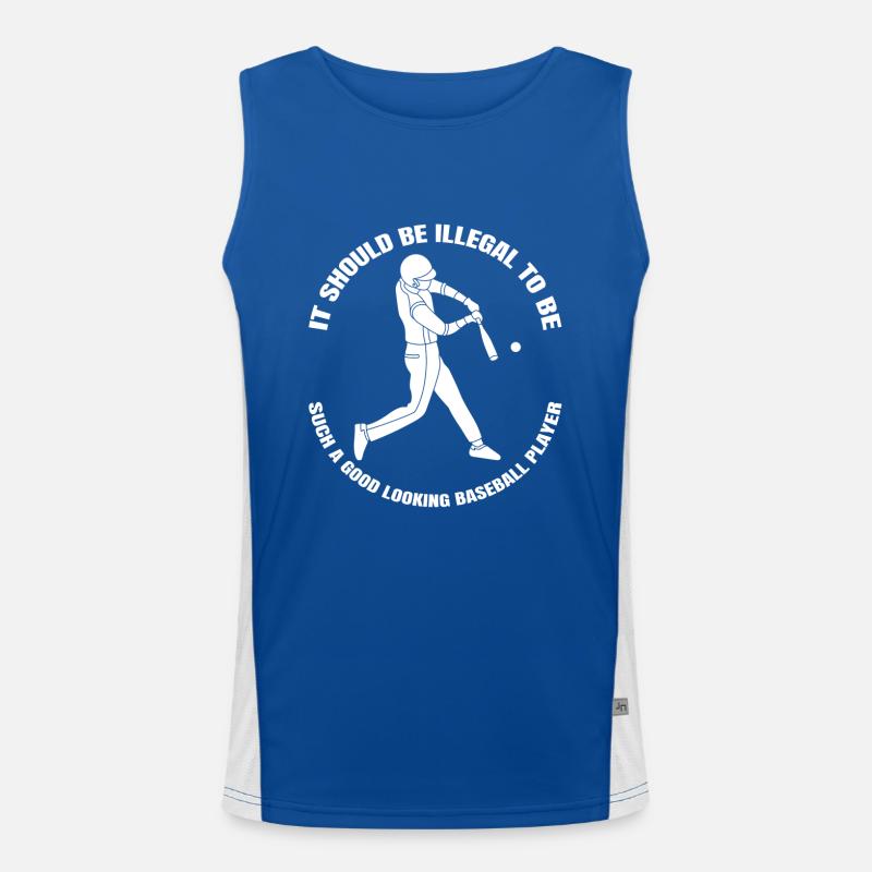 Baseball Baseballliebhaber Baseballspiel Geschenk Funktionelles Kontrast-Tank Top für Männer 