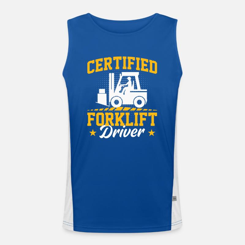 Staplerfahrer Gabelstaplerfahrer Gabelstapler Lohn Funktionelles Kontrast-Tank Top für Männer 